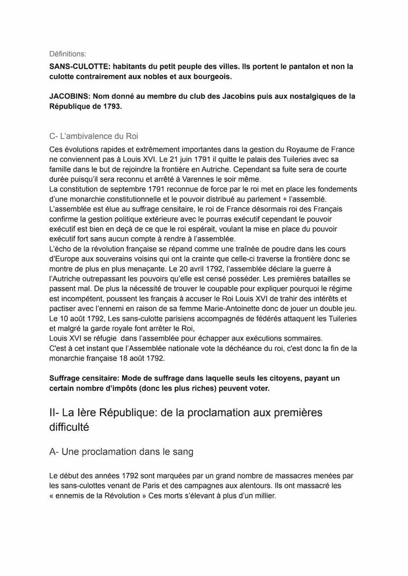THÈME 1: I'Europe face aux
Révolutions
CHAPITRE 1: La Révolution Française et l'Empire: une
nouvelle conception de la nation
Problématique: 