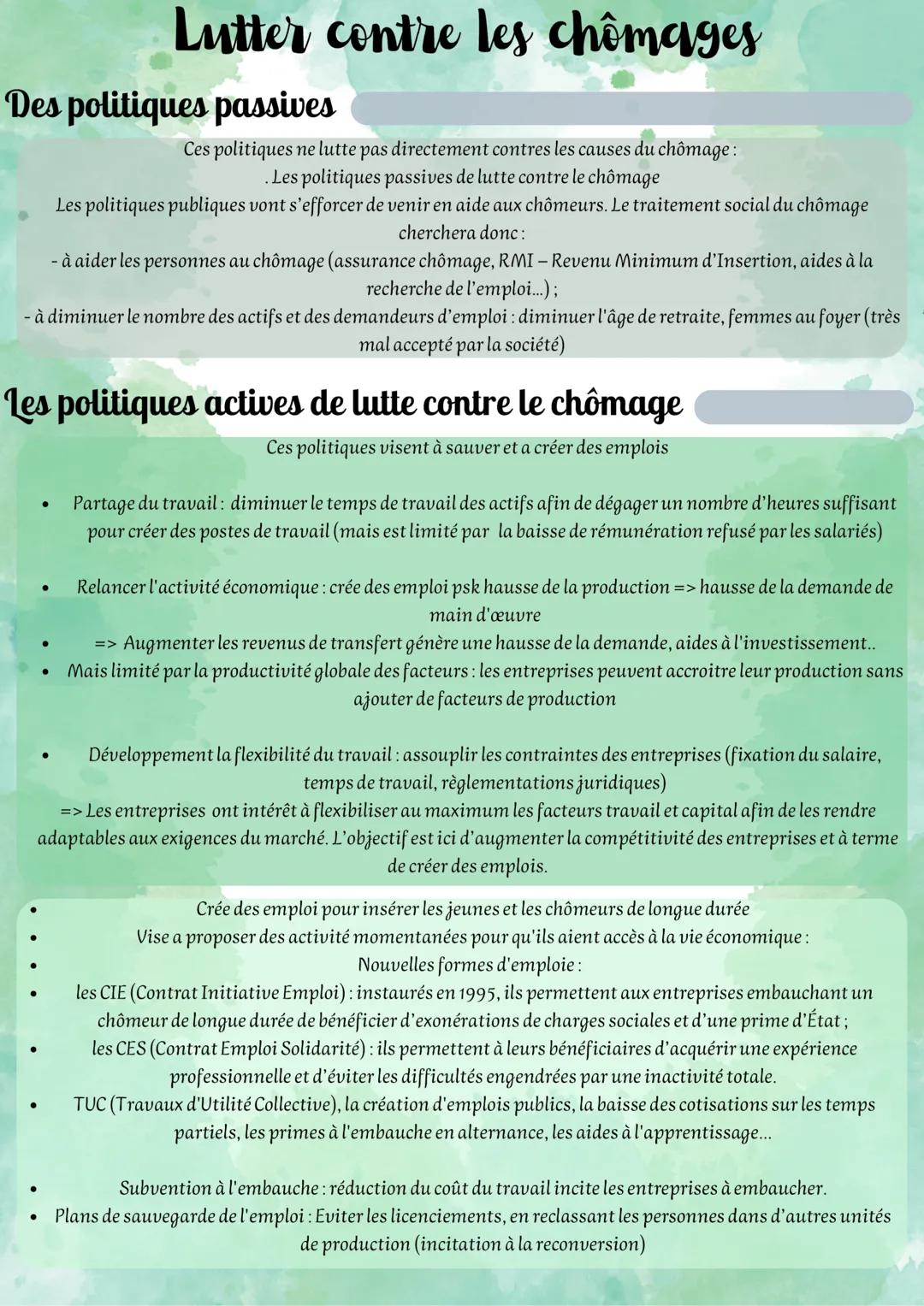 Comment lutter contre le chômage
Attention: Demande d'emploi (chômeurs qui veulent un emploi) est différent de demande de travail (entrepris