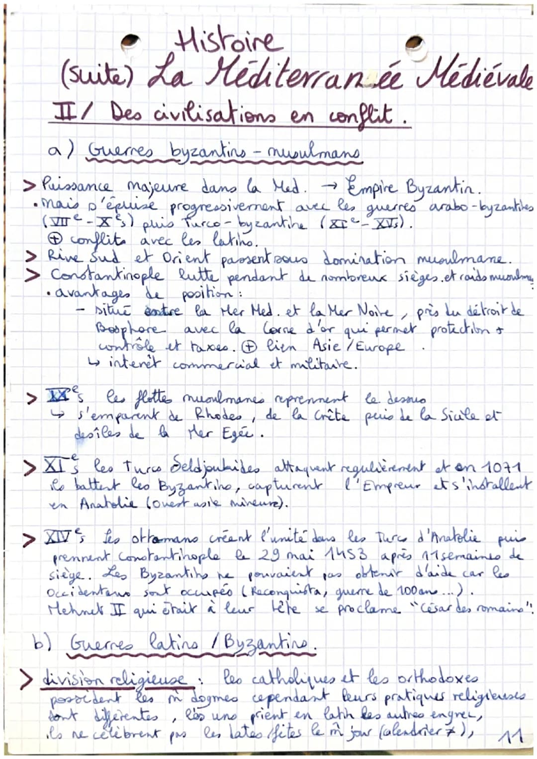 Histoire
(H2)La Méditerranée Médiévale
I/ Les 3 civilisations - état des lieux.
Intro: La Siule aux XI-XII s
: un modèle de
syncretisme cult