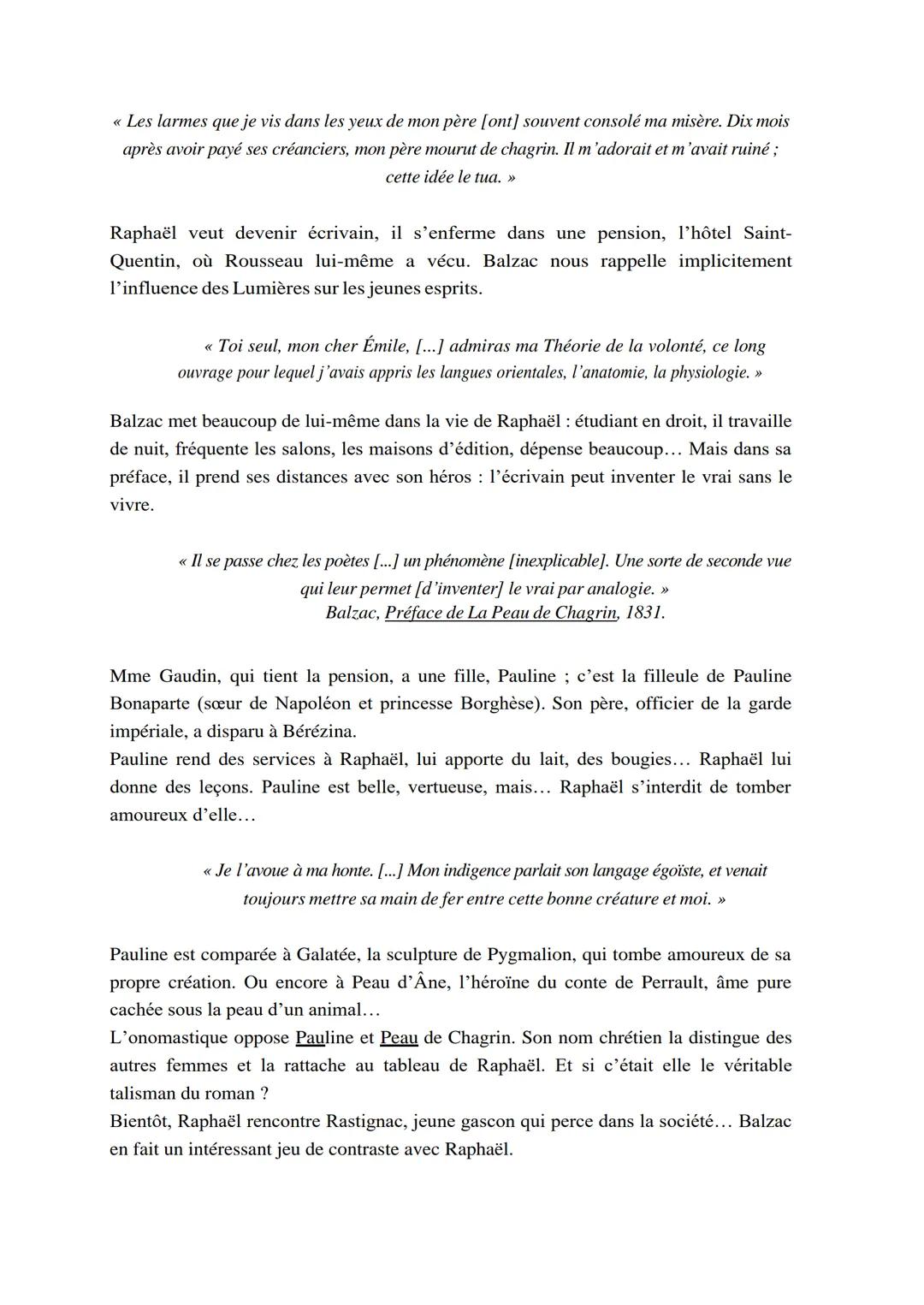 Balzac, La Peau de chagrin
Résumé-analyse
Le Talisman
Un jeune homme entre dans une maison de jeu du Palais Royal. Pour l'instant, on
l'appe