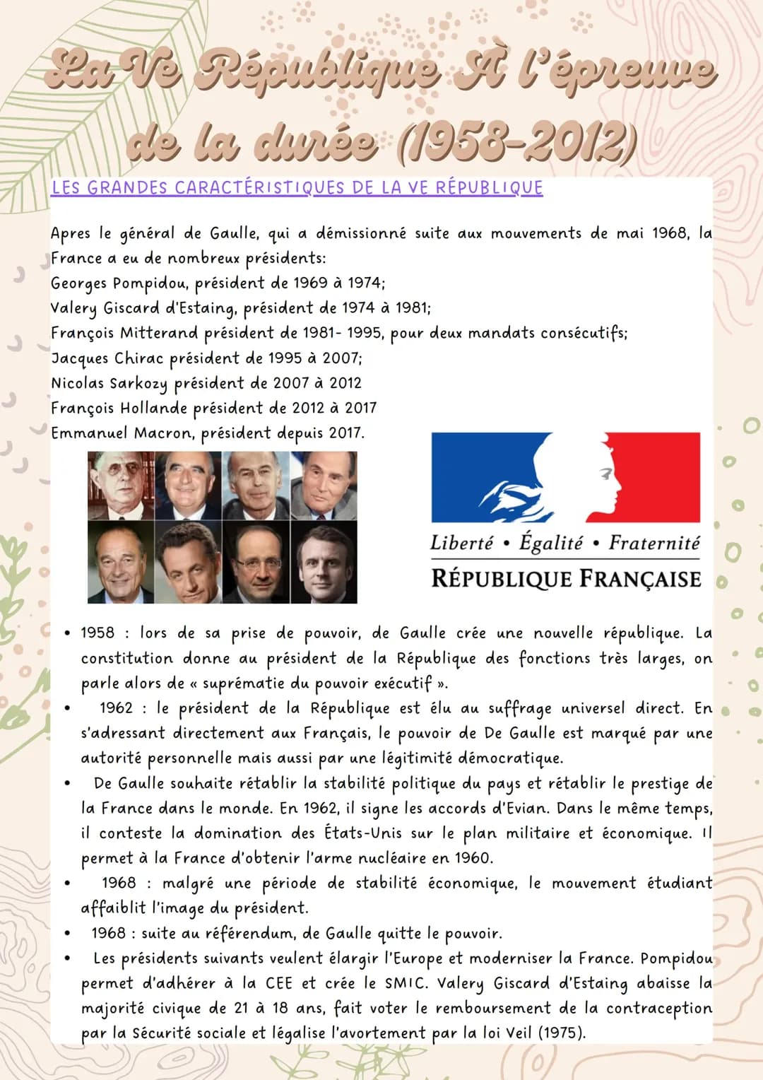 La Cinquième République 