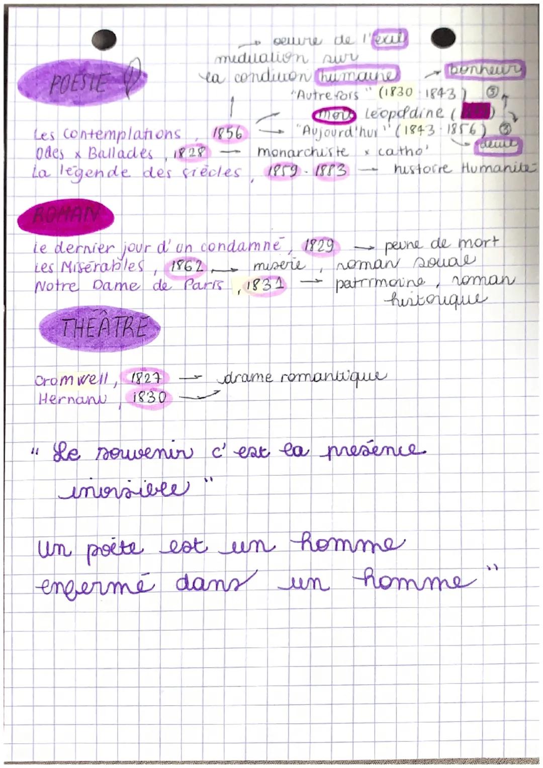ROMANTISME

VICTOR
• hugo

ENGAGE

VIONY &
LANARTINE

FIGURE DE

Il combat toute sa
vie pour des causes
cheres:

PEINE DE MORT

MISERE

TRAV
