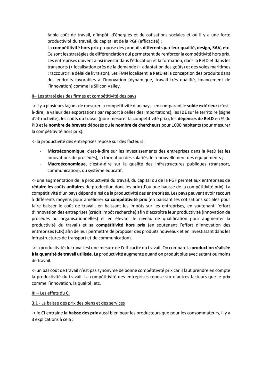 Chapitre 2 : Quels sont les fondements du commerce international et de l'internationalisation de la
production ?
Le CI s'est fortement dével