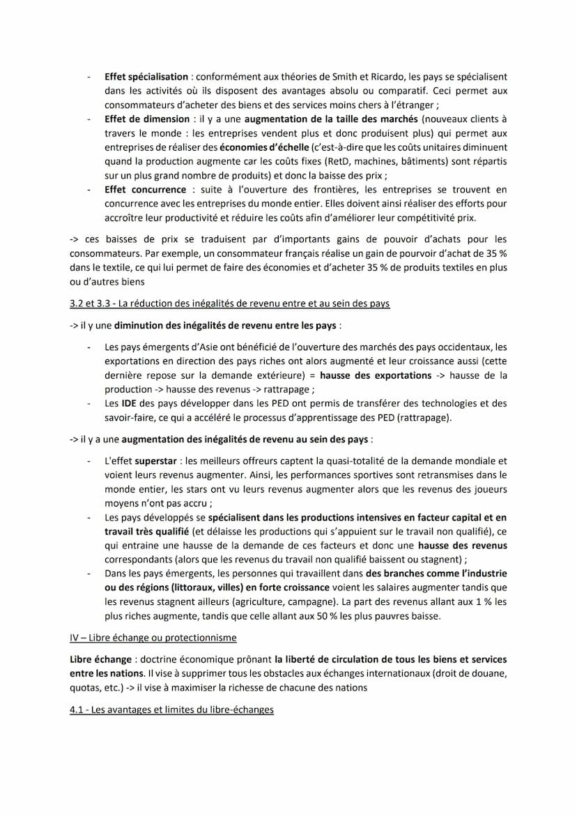 Chapitre 2 : Quels sont les fondements du commerce international et de l'internationalisation de la
production ?
Le CI s'est fortement dével