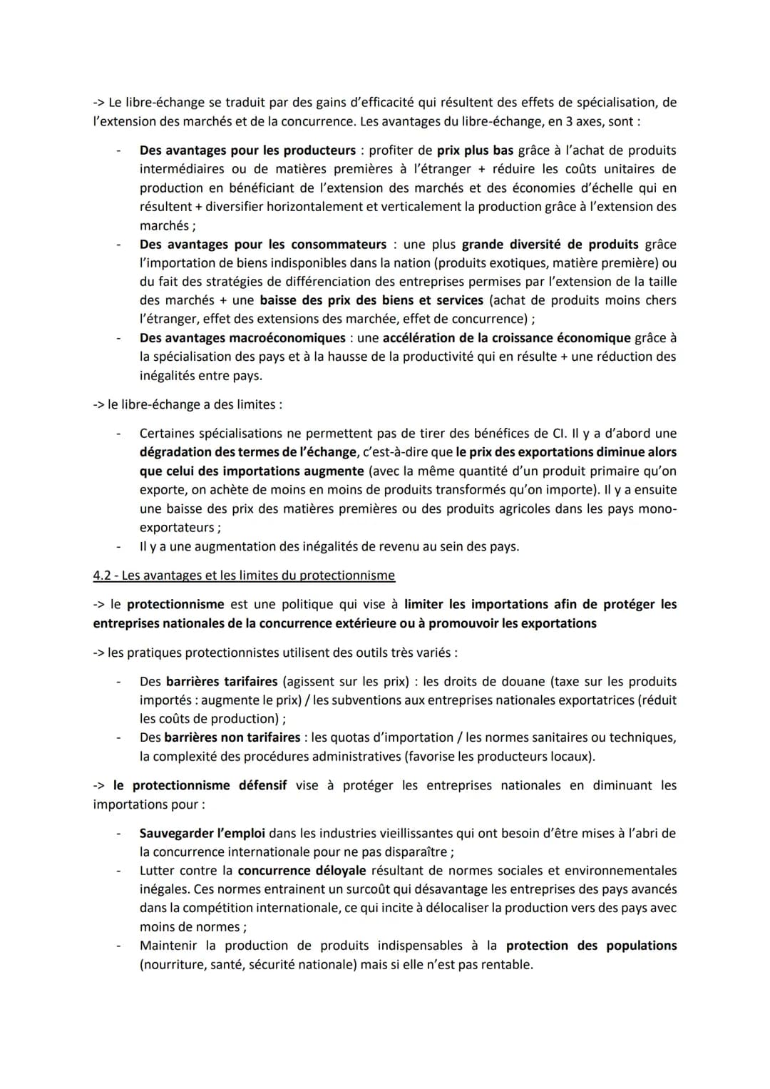 Chapitre 2 : Quels sont les fondements du commerce international et de l'internationalisation de la
production ?
Le CI s'est fortement dével