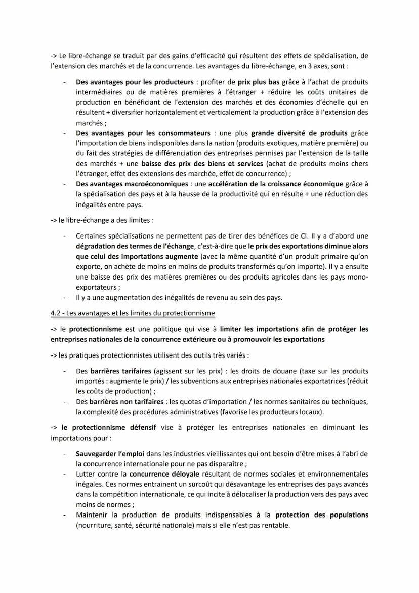 Chapitre 2 : Quels sont les fondements du commerce international et de l'internationalisation de la
production ?
Le CI s'est fortement dével