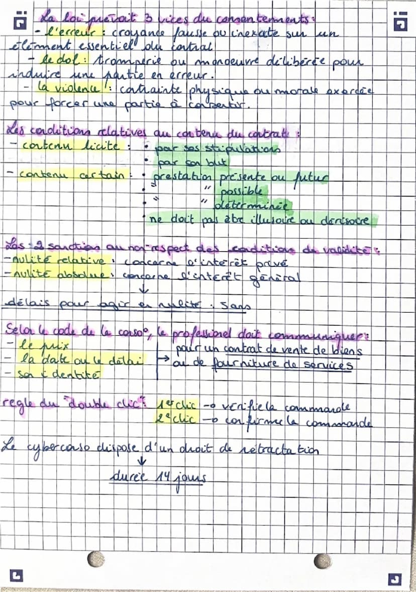 --- OCR Start ---
DROIT
La formation du contrat
chap 1
cortrat accord de volonte entre deux plusieurs personnes
destinés a créer, modifier, 
