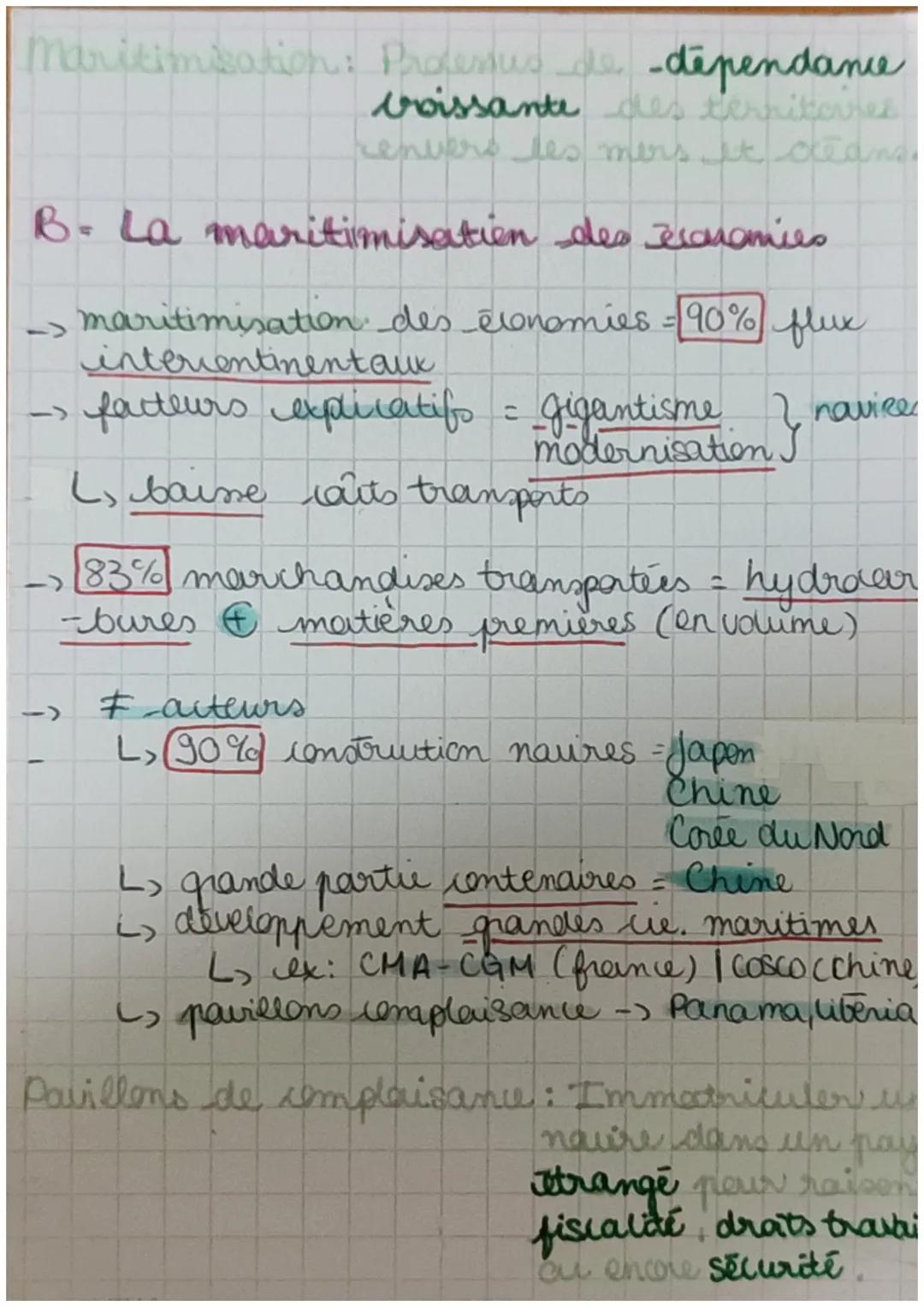 Gegraphies Chapitre 1
Mas et xiano au secur dhe la
mondialisation
I- Mers et oceans: Vecteurs essentiels de la
mondialisation:
Definition:
M