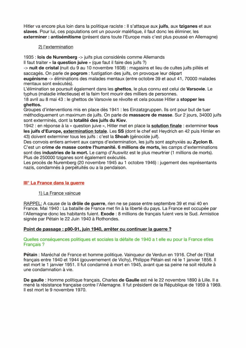 HISTOIRE LA SECONDE GUERRE MONDIALE
ambition + coups de forces des pays tels que Allemagne, Italie ou Japon : déclenchement de la
guerre en 