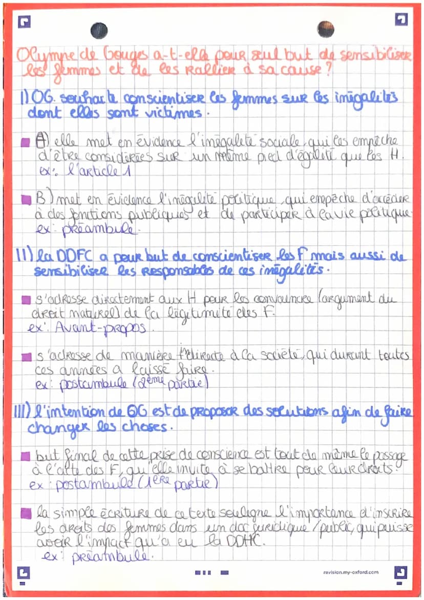 Français
LA LITERATURE D'IDÉE
THEME: ÉCRIRE ET COMBATTRE POUR L'ÉGALITÉ
BUT : faire changer les choses, avere un impact / Auteurs
cherchent 