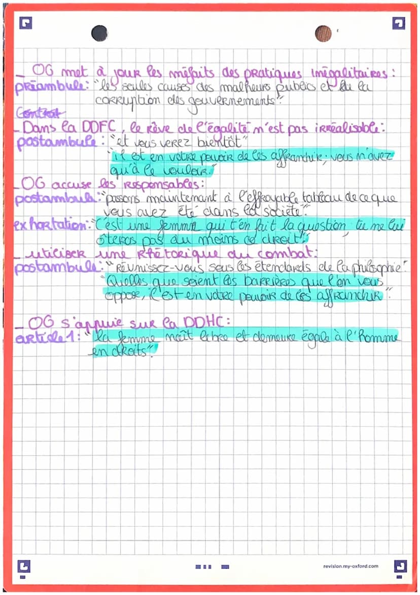 Français
LA LITERATURE D'IDÉE
THEME: ÉCRIRE ET COMBATTRE POUR L'ÉGALITÉ
BUT : faire changer les choses, avere un impact / Auteurs
cherchent 