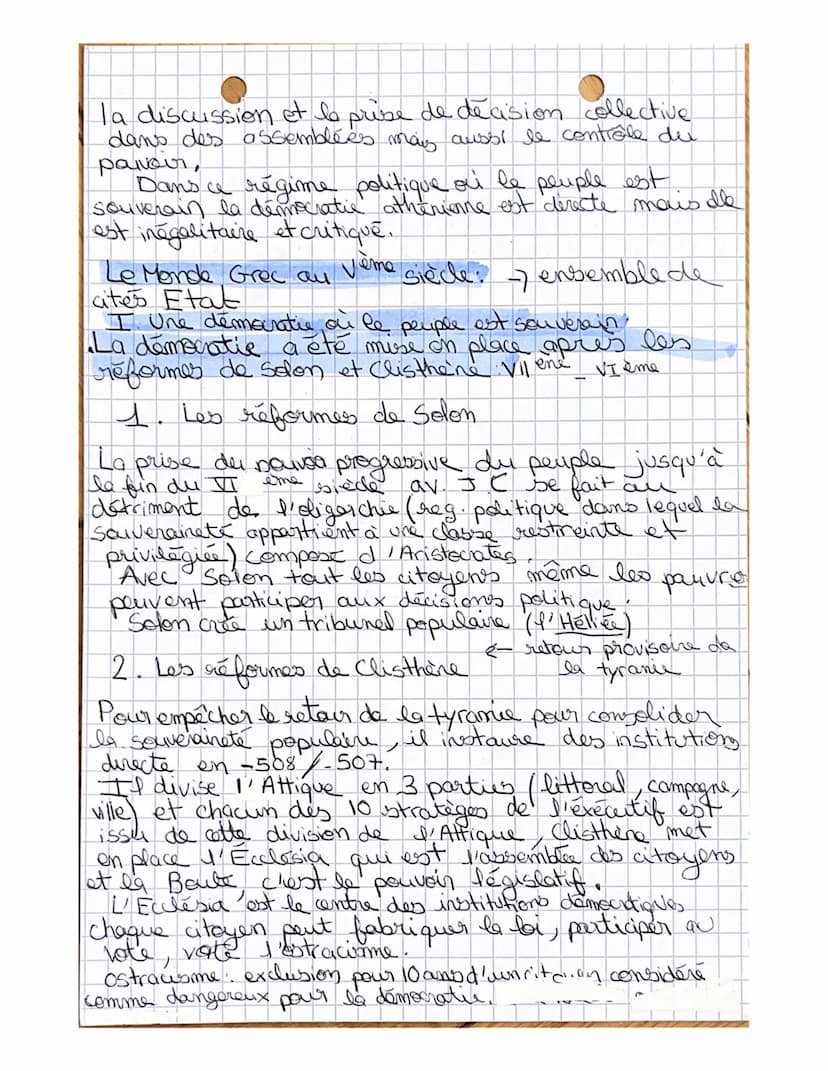 ● h g g s p
Theme 1: Comprendre un régime politique
to dommercratie.
le
On peut définir la démocratie comme le
pouvar du peuple, par le peup