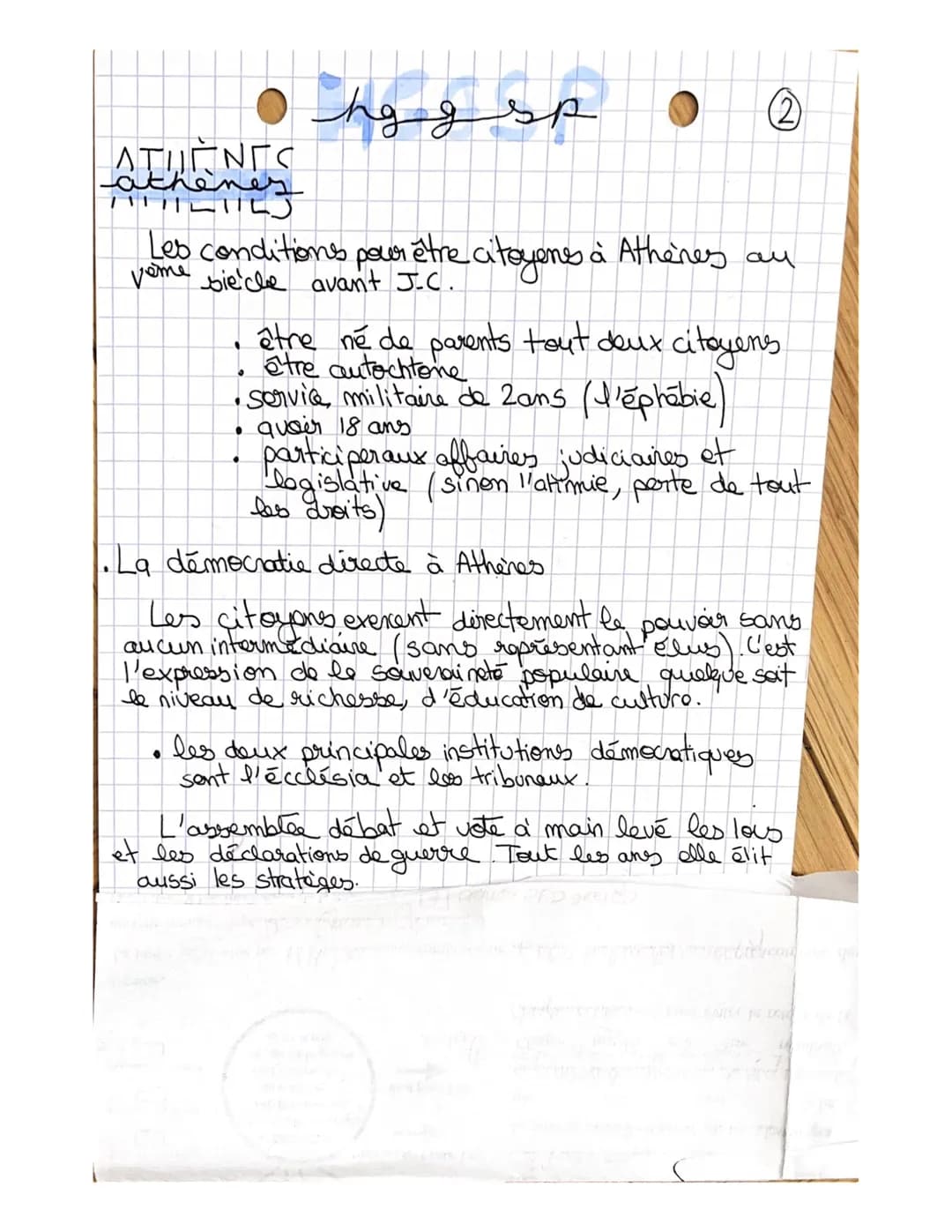 ● h g g s p
Theme 1: Comprendre un régime politique
to dommercratie.
le
On peut définir la démocratie comme le
pouvar du peuple, par le peup