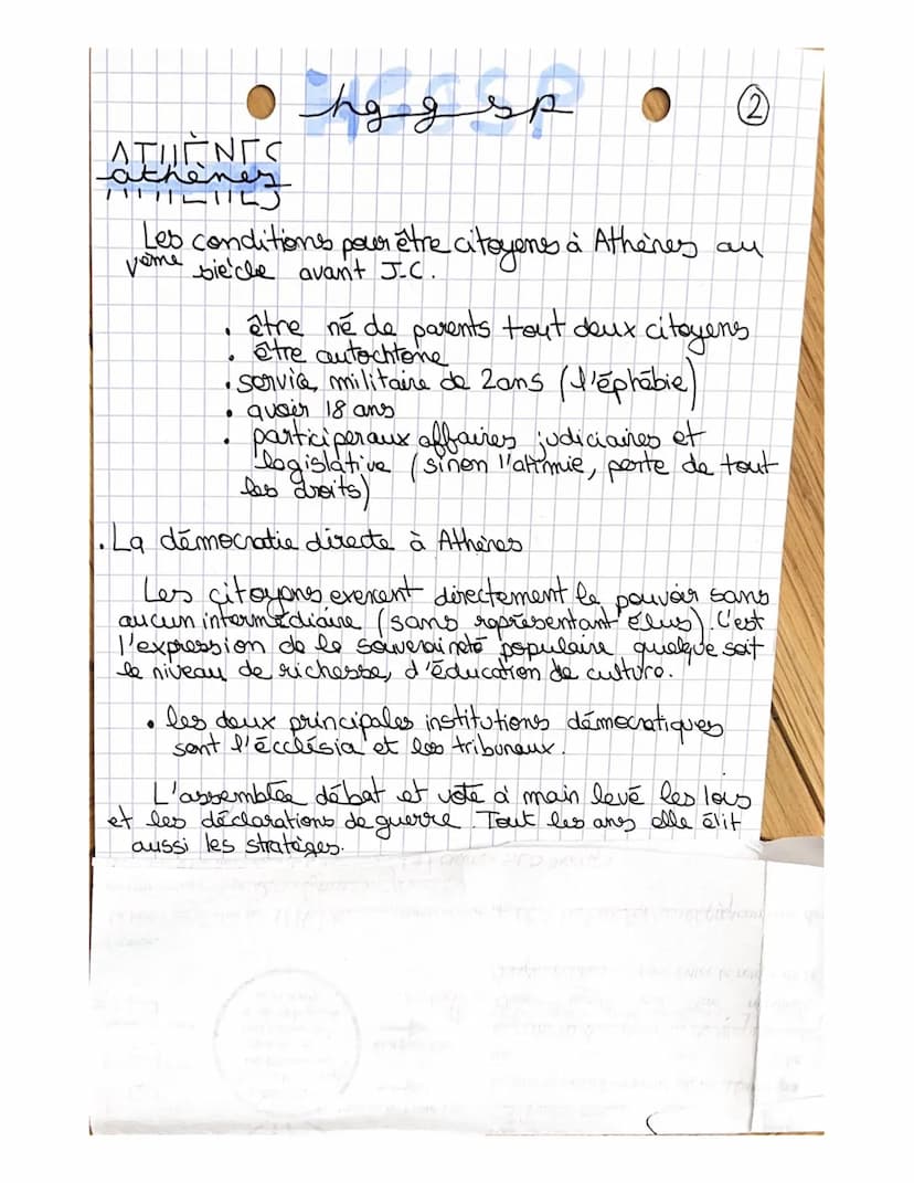 ● h g g s p
Theme 1: Comprendre un régime politique
to dommercratie.
le
On peut définir la démocratie comme le
pouvar du peuple, par le peup