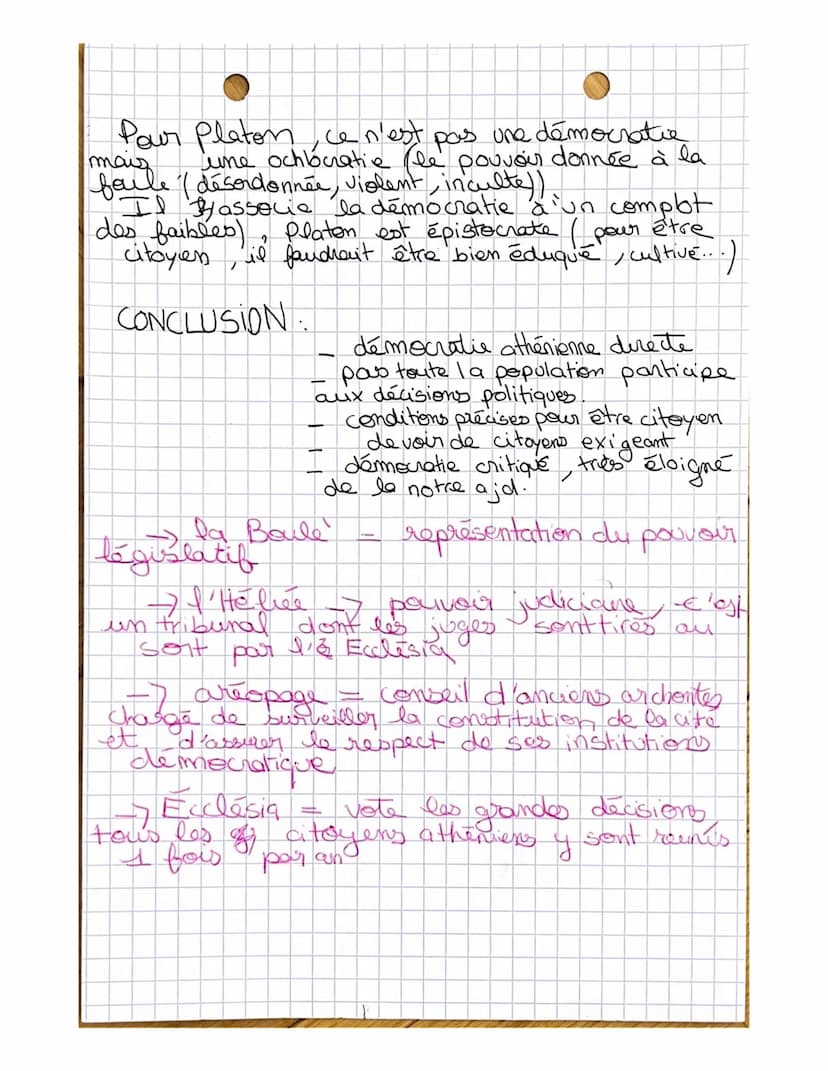 ● h g g s p
Theme 1: Comprendre un régime politique
to dommercratie.
le
On peut définir la démocratie comme le
pouvar du peuple, par le peup