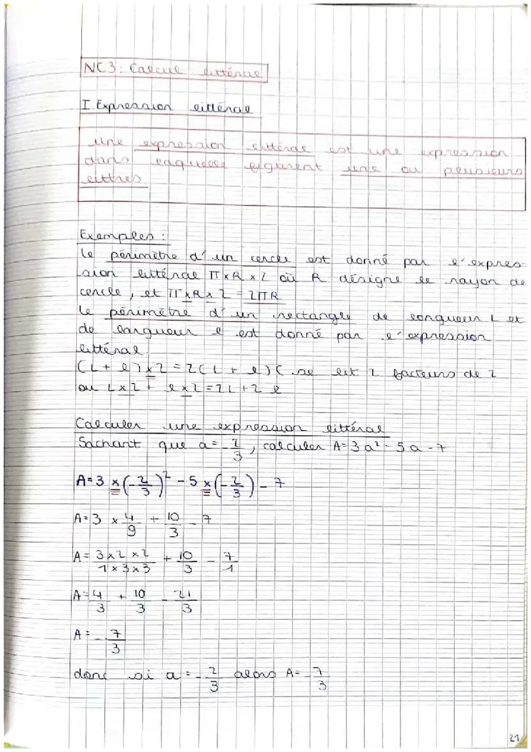 Amuse-toi avec l'Expression Littérale et la Distributivité en Maths 3ème-5ème