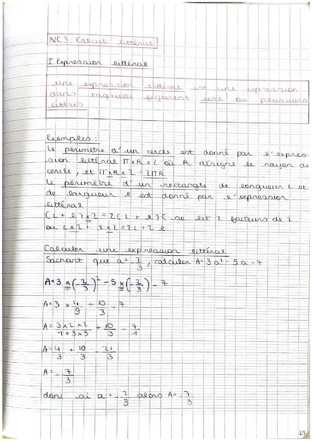 Amuse-toi avec l'Expression Littérale et la Distributivité en Maths 3ème-5ème