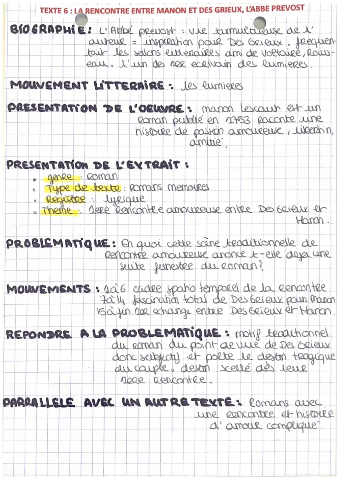 TEXTE 6: LA RENCONTRE ENTRE MANON ET DES GRIEUX, L'ABBE PREVOST
de l'
BIOGRAPHIE! L'Abbé Prevost: vie timmultueuse
netureuse
auteuR inspirat