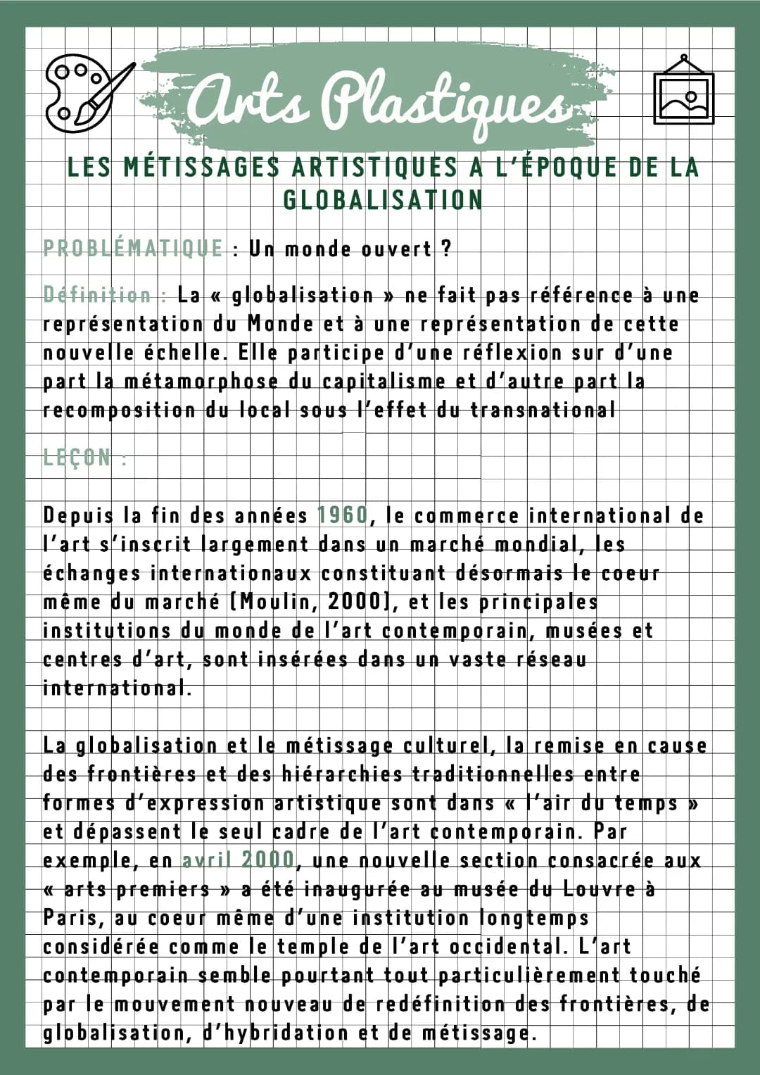 Métissages Artistiques et La Globalisation: Influences et Enjeux