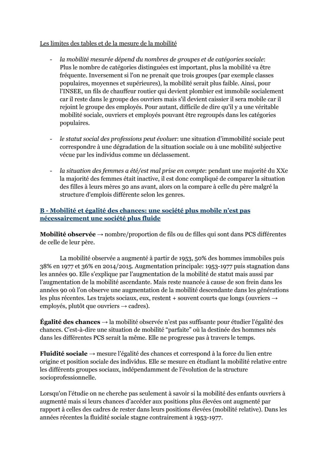 Chapitre 6: Quelles sont les caractéristiques et les facteurs de la mobilité sociale
I- Quelles sont les caractéristiques de la mobilité soc