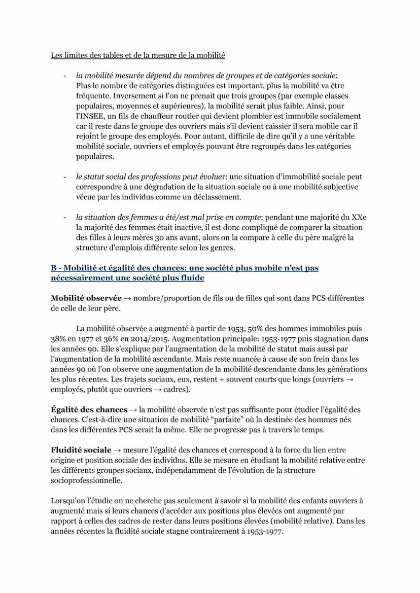 Chapitre 6: Quelles sont les caractéristiques et les facteurs de la mobilité sociale
I- Quelles sont les caractéristiques de la mobilité soc