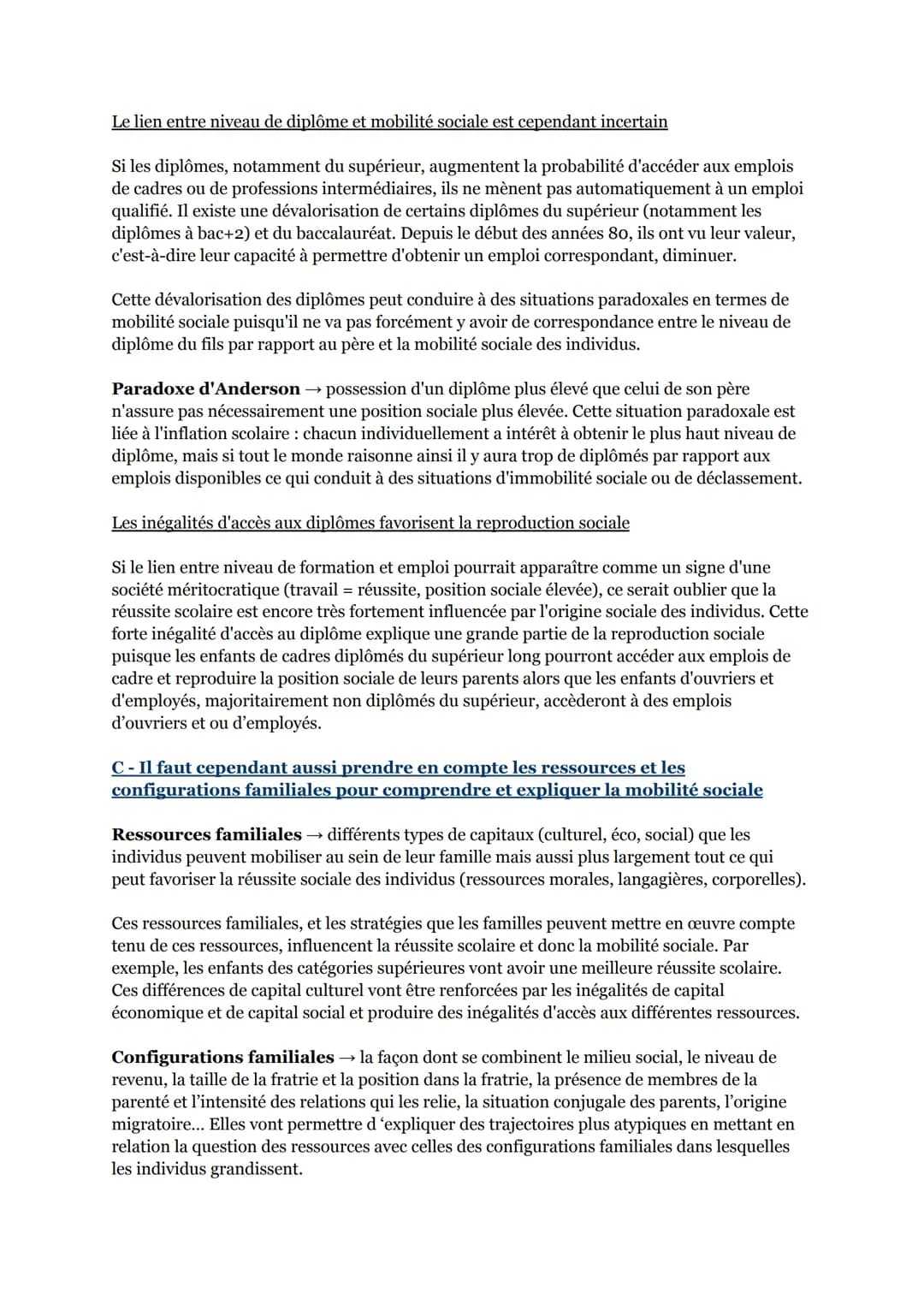 Chapitre 6: Quelles sont les caractéristiques et les facteurs de la mobilité sociale
I- Quelles sont les caractéristiques de la mobilité soc