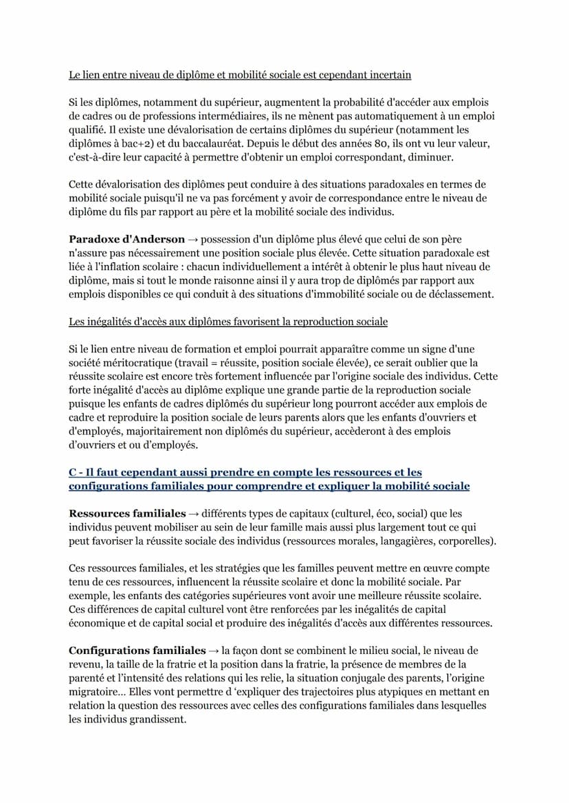 Chapitre 6: Quelles sont les caractéristiques et les facteurs de la mobilité sociale
I- Quelles sont les caractéristiques de la mobilité soc