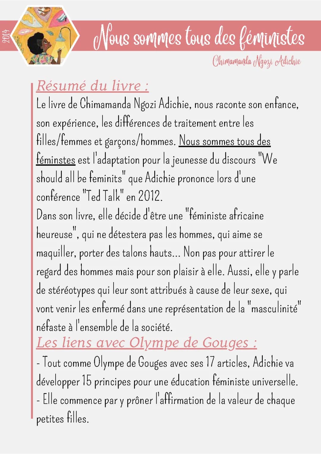 Nous sommes tous des féministes - Résumé PDF et Fiche de Lecture