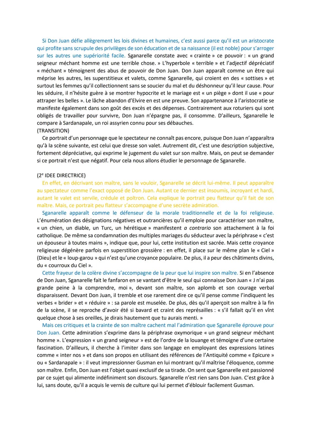 la tirade de Sganarelle - DOM JUAN
(INTRODUCTION)
Molière, de son vrai nom Jean-Baptiste Poquelin est un des dramaturges français les plus c