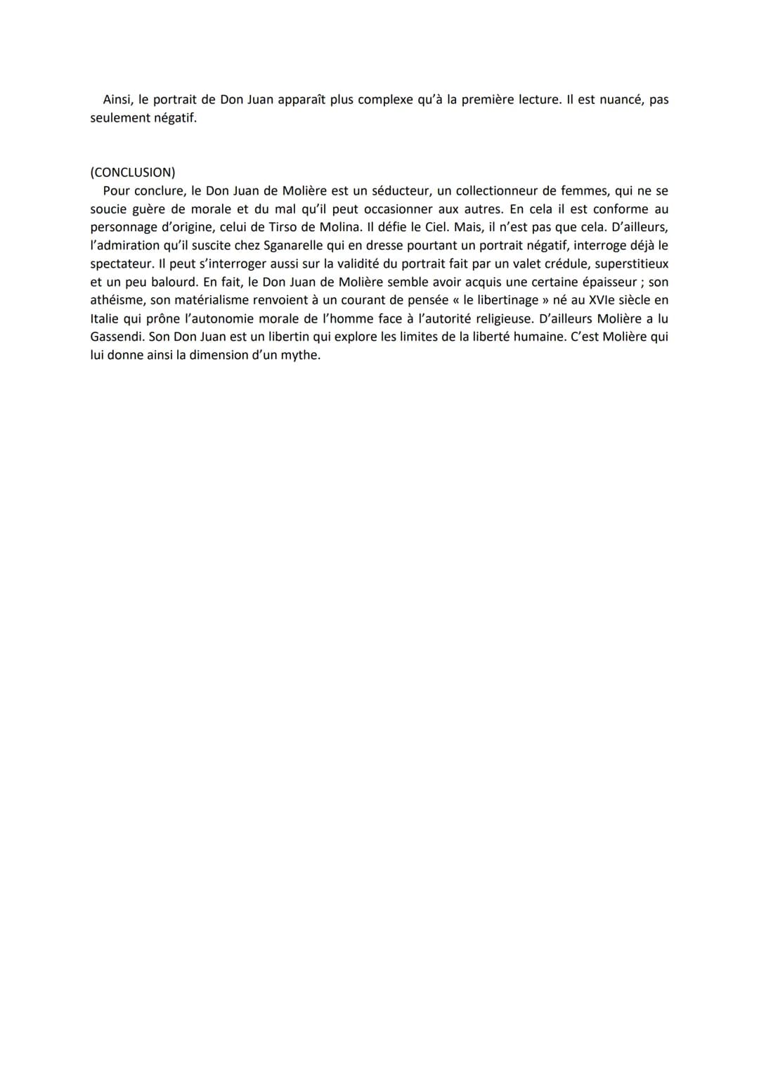 la tirade de Sganarelle - DOM JUAN
(INTRODUCTION)
Molière, de son vrai nom Jean-Baptiste Poquelin est un des dramaturges français les plus c