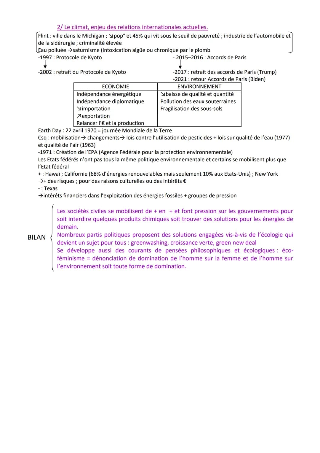THEME 3: L'environnement entre exploitation et protection : un enjeu
planétaire
Intro :
EXPLOITATION
De ressources
Durable/raisonnée
Ou sure