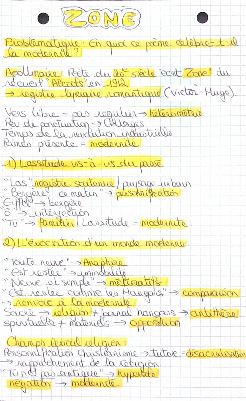 Séquence 2
Lecture linéaire 3
Дете
/= procédés d'écriture
1 = temps/pronoms
père partie
1= champo lexical religion.
Objet d'étude et parcour