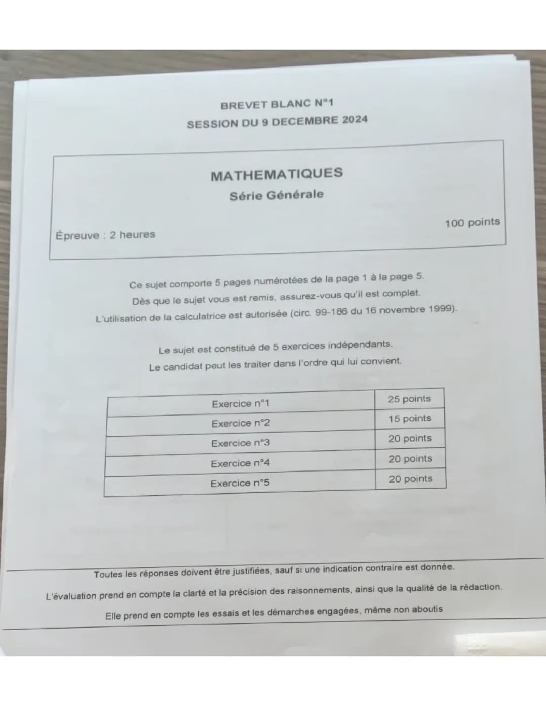 Sujet typer brevet pour s entraîner 