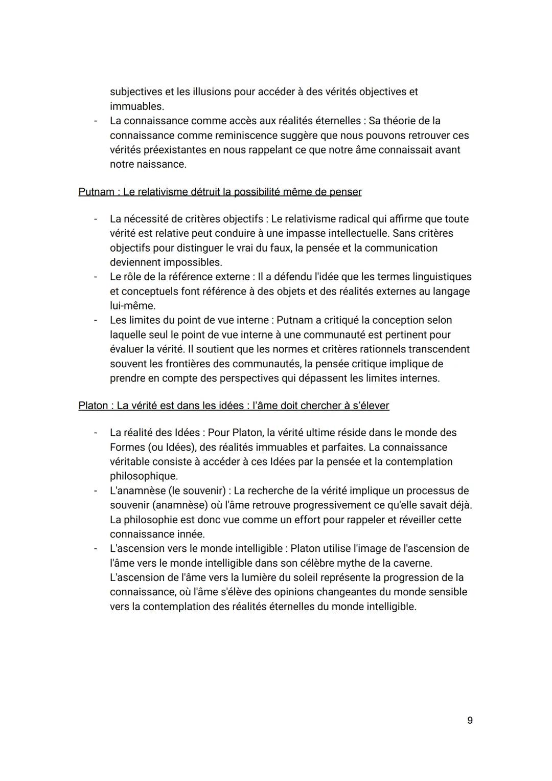 3. NOTION: LA VÉRITÉ

Présentation de la notion: La quête de la vérité constitue le but principal de la
philosophie, selon Platon, pour qui 