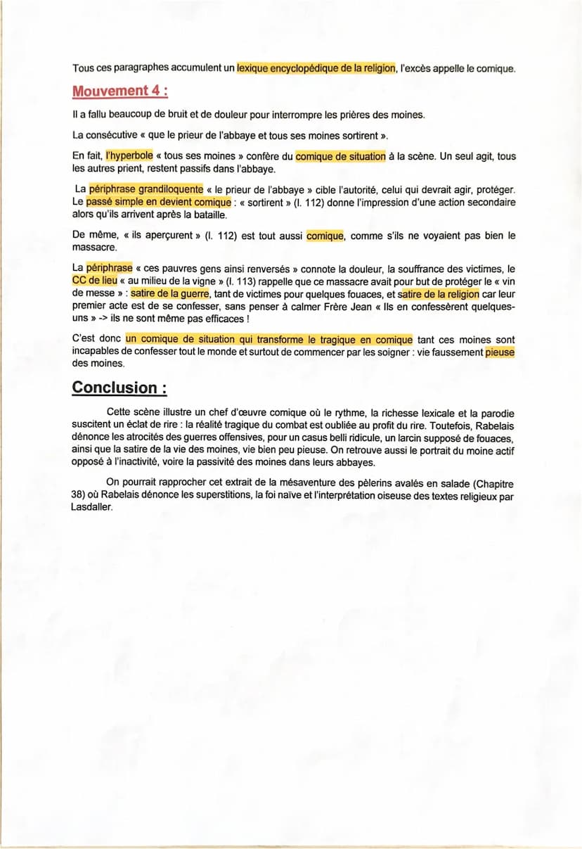 Fiche BAC: Chapitre 27 de Gargantua de
François Rabelais
Introduction :
François Rabelais est un Humaniste du XVIème siècle. Il s'inscrit da