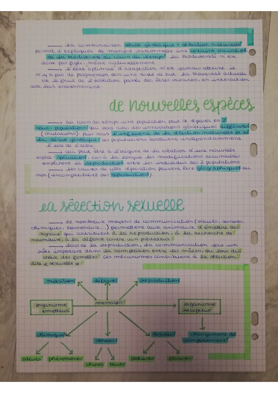 la combinaison derive génétique + selection naturelle
permet d'expliquer de manière sationnelle une centaine variation
de la biodiversité au