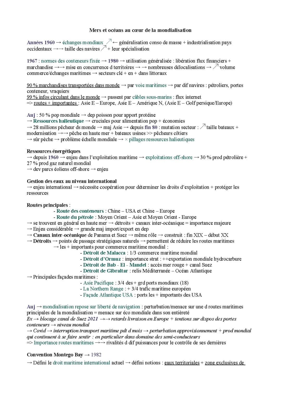 Mers et océans au cœur de la mondialisation 