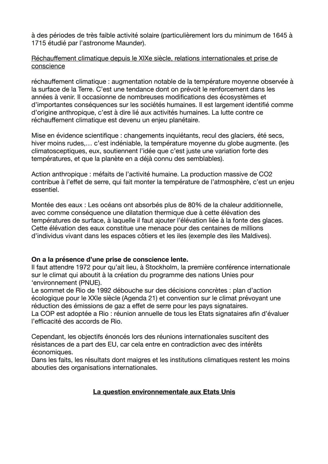 HGGSP THEME 5 - l'environnement
Comment, à toutes les échelles confondues, l'environnement est t il devenu l'objet d'un
combat planétaire, i