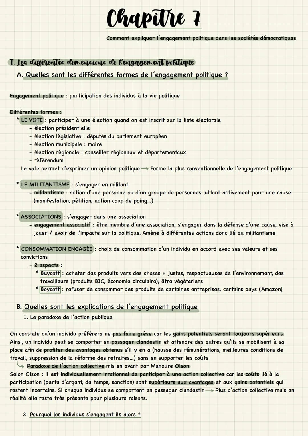 Chapitre 7
Comment expliquer l'engagement politique dans les sociétés démocratiques
I. Les différentes dimensions de l'engagement politique
