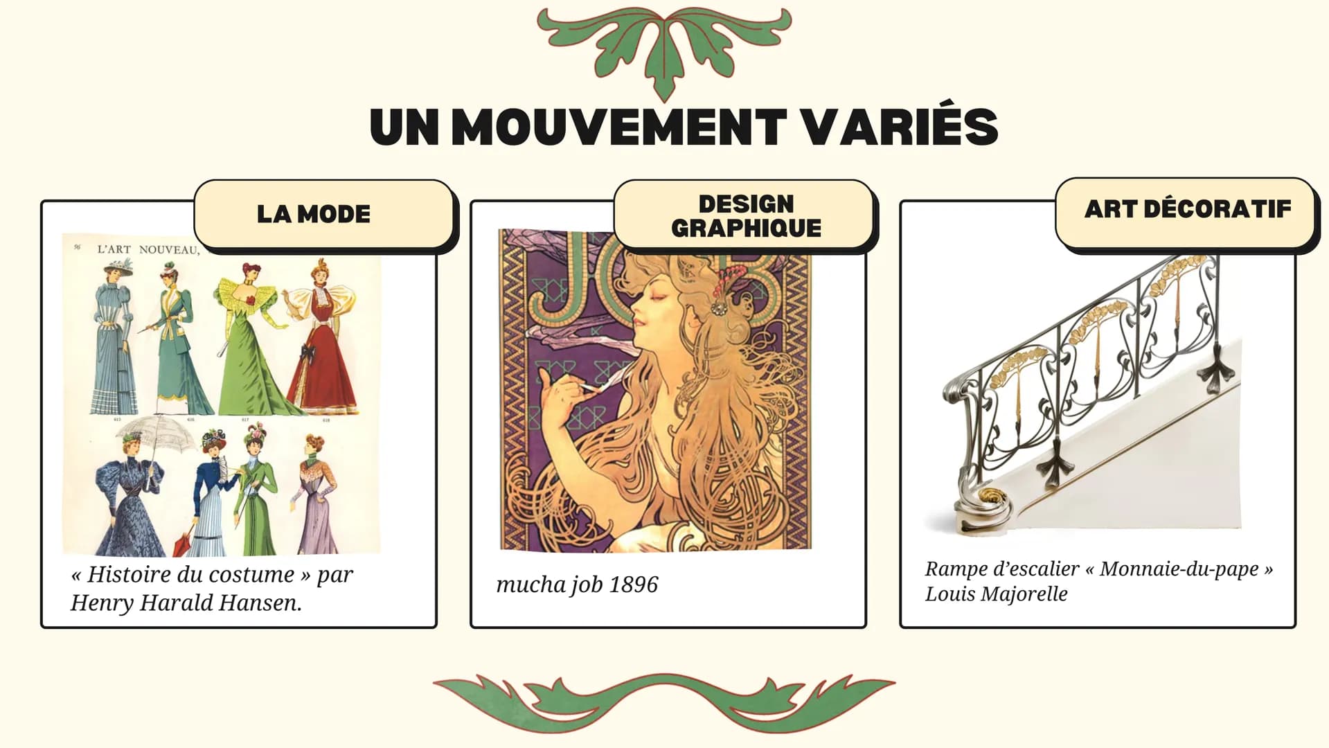 O
C'EST QUOI
L'ART
NOUVEAU?
1890-1915
PRÉSENTÉ PAR FAIROUZ METROPOLITAIN
ALPHONSE MUCHA
Reverie, 1898
O O O INTRODUCTION
Quand vous pensez à