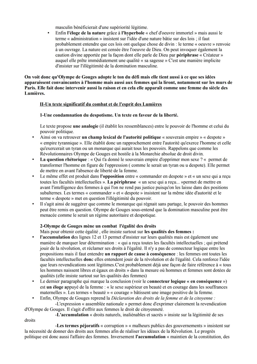 Olympe de Gouges, Texte de LA n°1
Pour l'Introduction :
.
on retiendra en particulier :
-Olympe de Gouges participe à la Révolution français