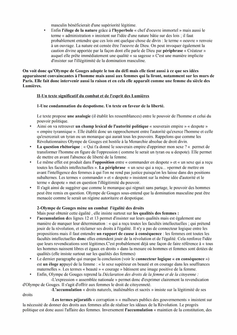 Olympe de Gouges, Texte de LA n°1
Pour l'Introduction :
.
on retiendra en particulier :
-Olympe de Gouges participe à la Révolution français