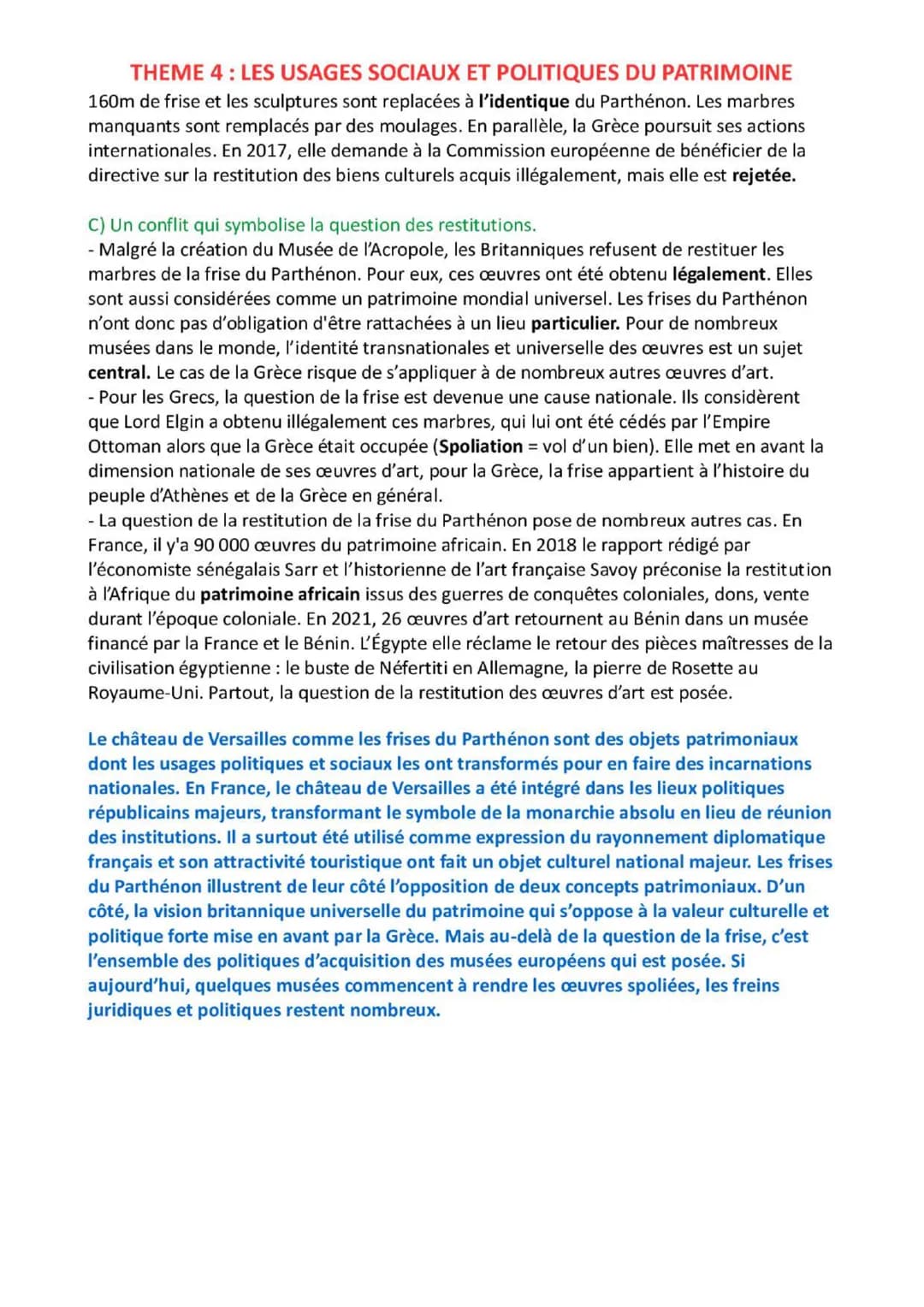 THEME 4: LES USAGES SOCIAUX ET POLITIQUES DU PATRIMOINE
Versailles représente tout à la fois la monarchie absolue de Louis XIV, la puissance