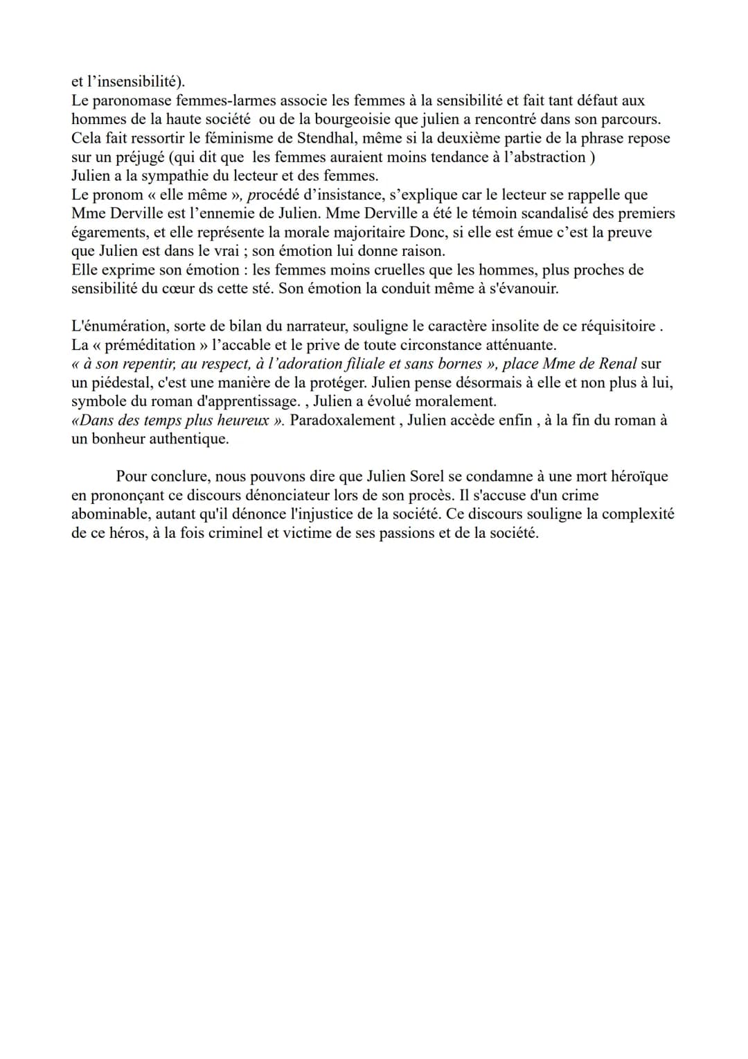 Analyse linéaire Stendhal Le Rouge et le Noir - discours de julien nº 8
Le Rouge et le Noir est un long roman d'apprentissage publié en 1830