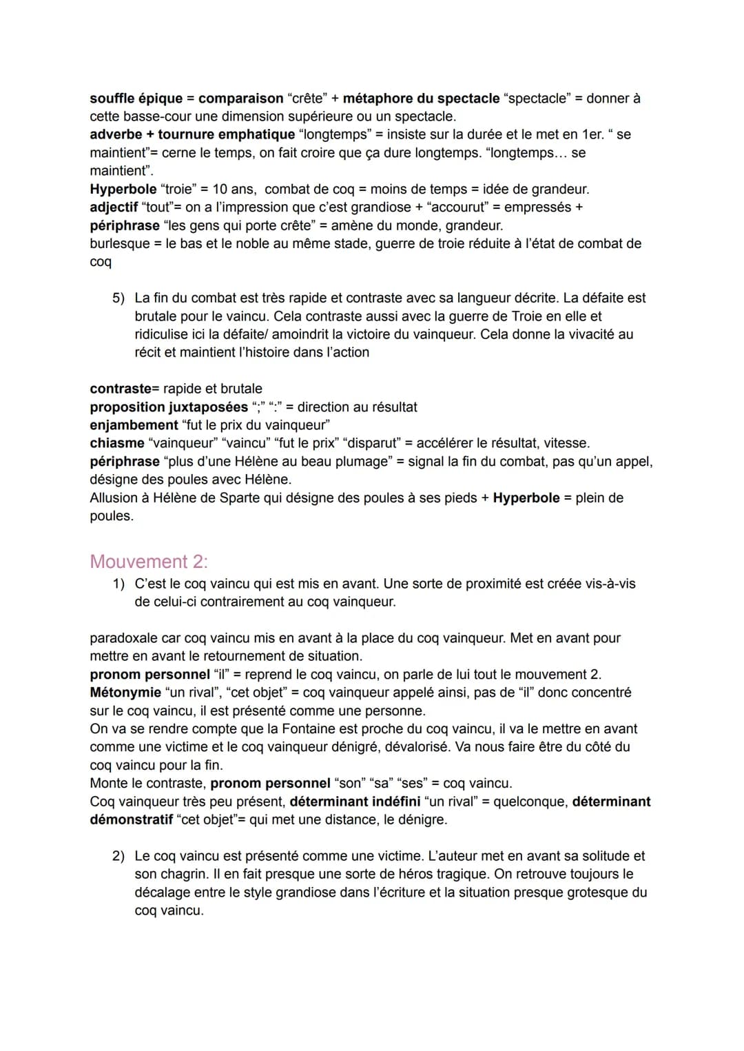 Texte 5: "Les deux coqs" de Jean de la Fontaine
Parcours: rire et savoir
Introduction:
Les Fables de Jean de la Fontaine du livre VII au liv
