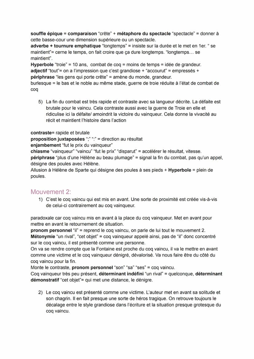 Texte 5: "Les deux coqs" de Jean de la Fontaine
Parcours: rire et savoir
Introduction:
Les Fables de Jean de la Fontaine du livre VII au liv