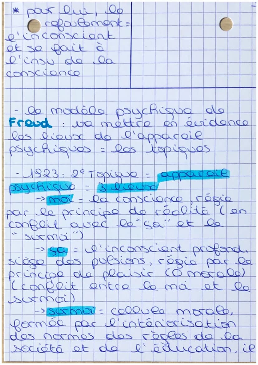 L inconscience
Comment prendre conscience de
son inconscient ?
• Leibniz intuition d'un
Roo - conscience"
- à partir d'une expérience de
la 