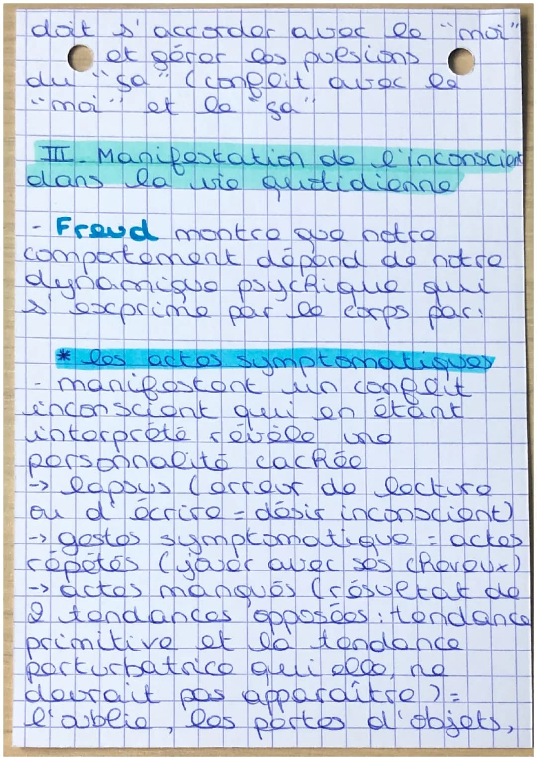 L inconscience
Comment prendre conscience de
son inconscient ?
• Leibniz intuition d'un
Roo - conscience"
- à partir d'une expérience de
la 