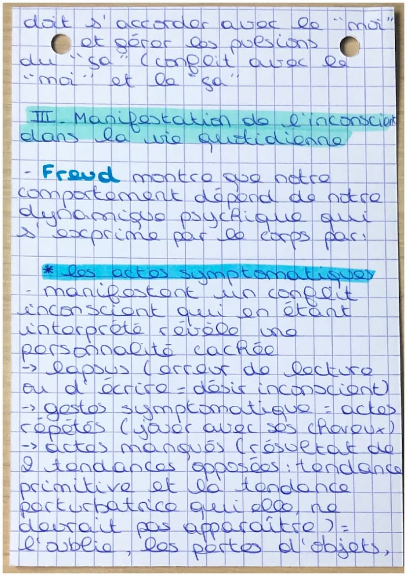 L inconscience
Comment prendre conscience de
son inconscient ?
• Leibniz intuition d'un
Roo - conscience"
- à partir d'une expérience de
la 