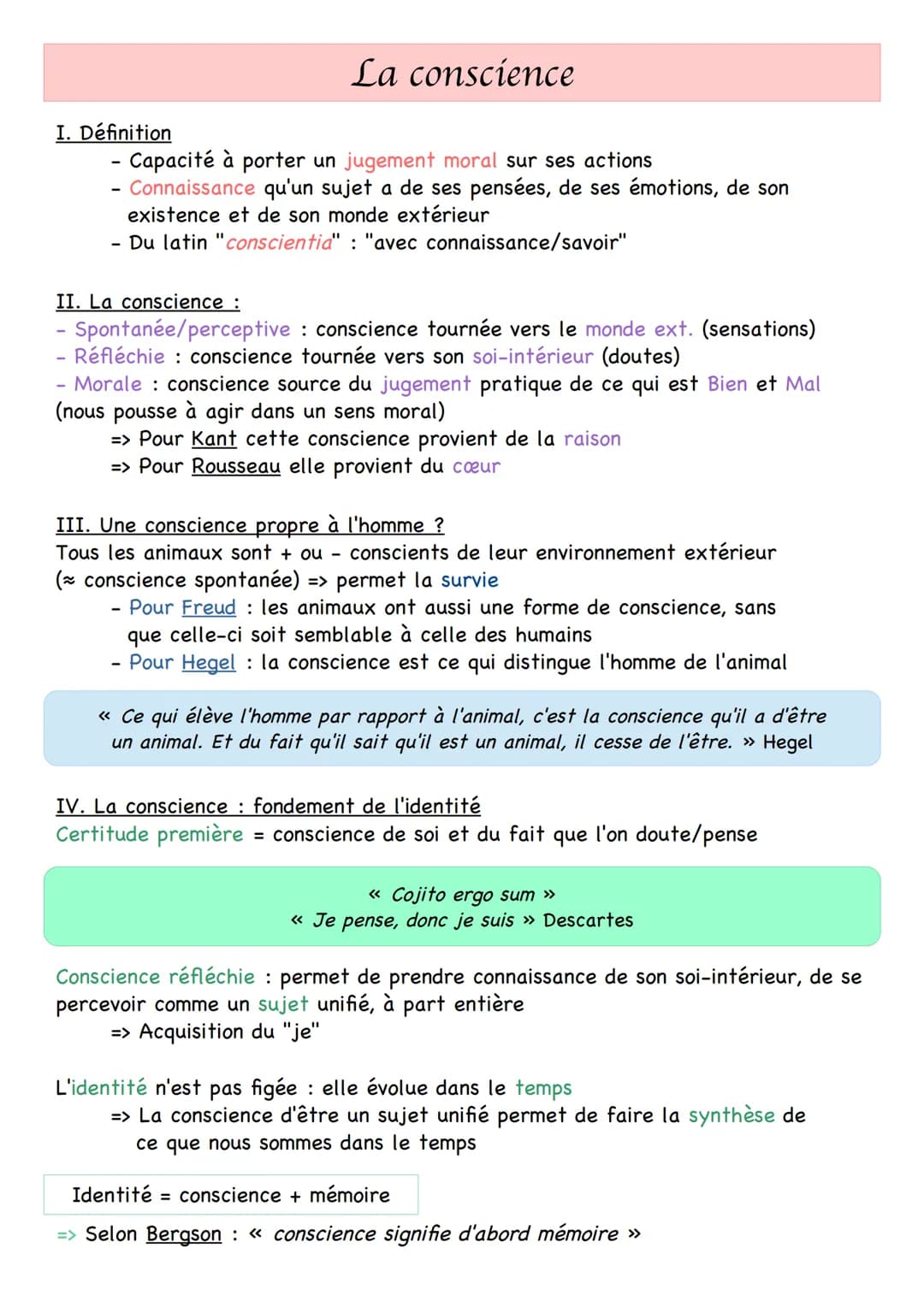 
<p>La conscience morale est la capacité à porter un jugement moral sur ses actions et à avoir connaissance de ses pensées, de ses émotions,